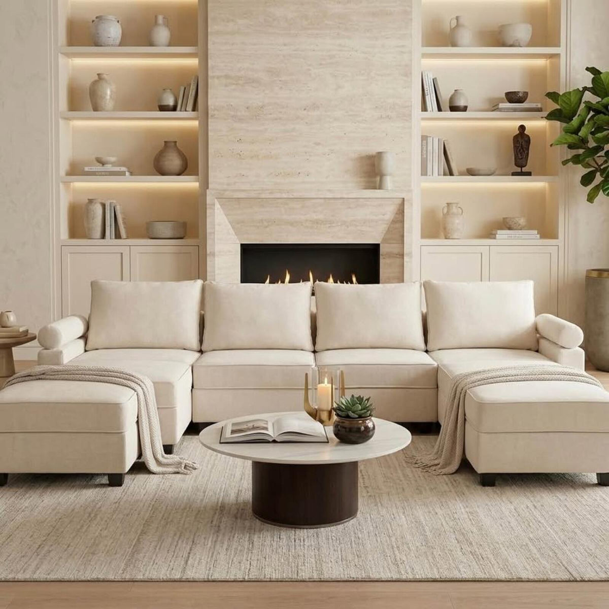 Boyel Living Modular Sectional Sofa with Storage