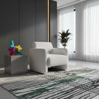 Modern Bouclé Fabric Armchair