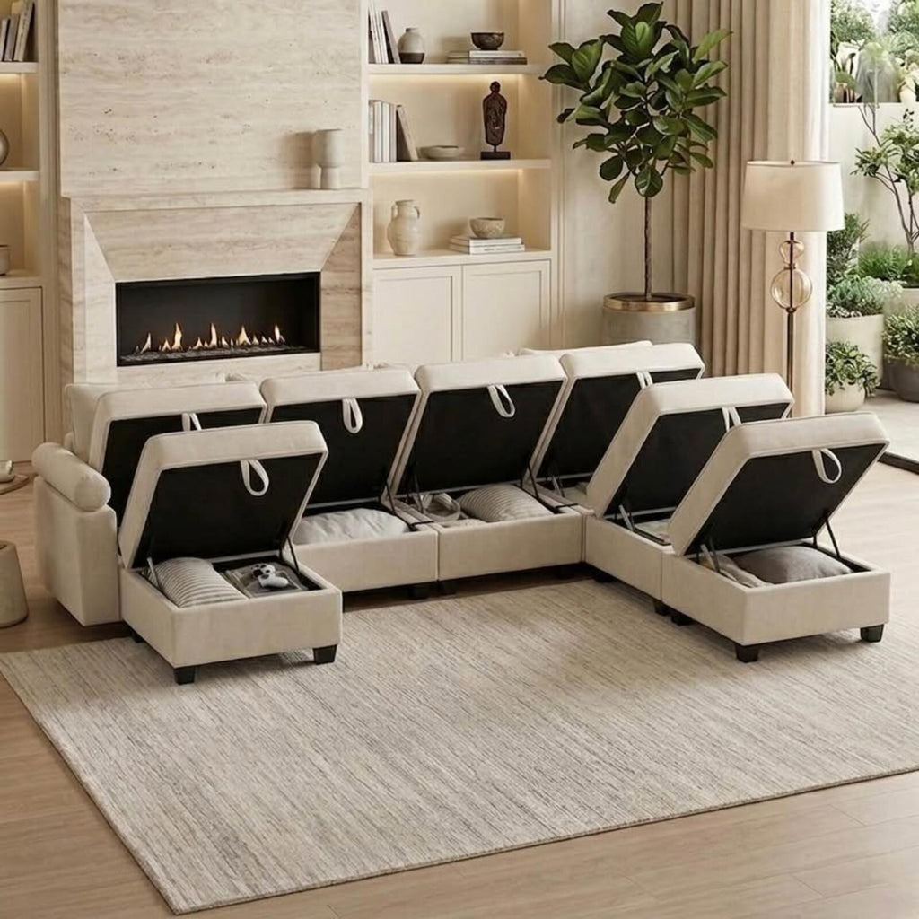 Boyel Living Modular Sectional Sofa with Storage