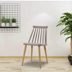 Set of 4 Gray Modern Spindle Back Dining Chairs