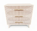 2 x Farmhouse 3 Drawer Chest Nightstands