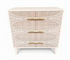 2 x Farmhouse 3 Drawer Chest Nightstands
