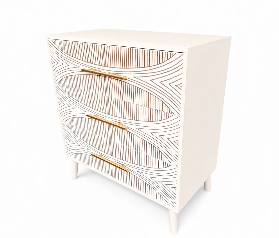 Farmhouse nightstand detail